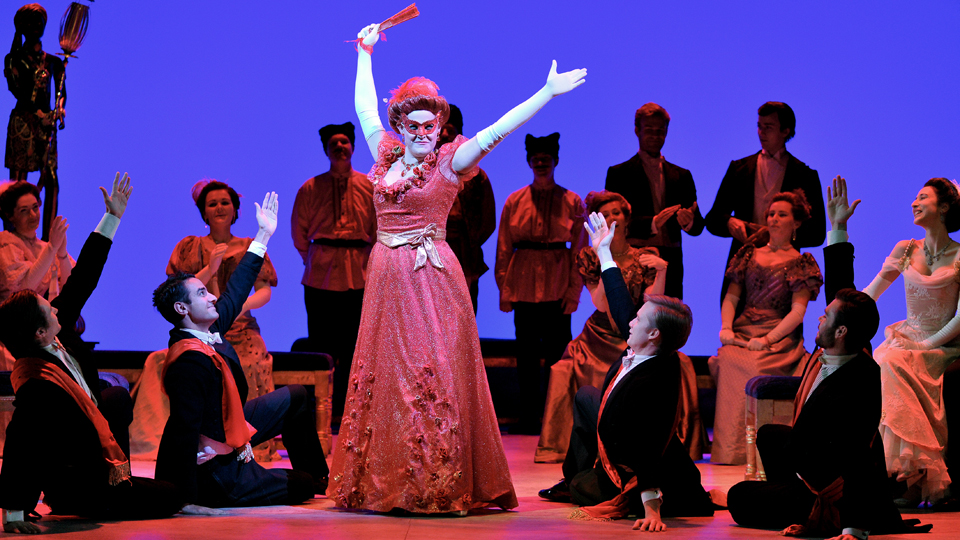 A scene from the RCM's 2015 production of Die Fledermaus